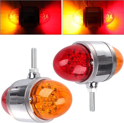 2Pcs 34LED Double Face Watermelon Lights With Reflector LED Turn Signal Lights