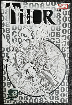 Thor #8 2015 Todd Nauck ASM #301 Homage Sketch Phantom Variant