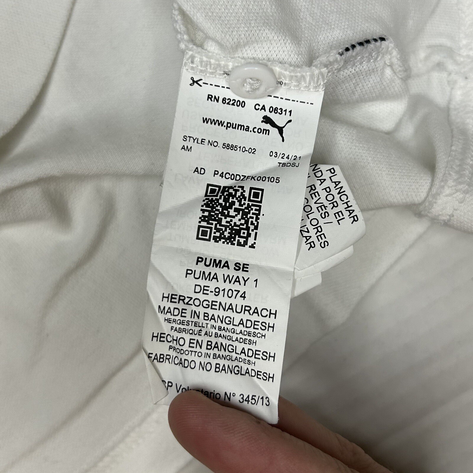 Puma White Polo Shirt Mens Large Slim Fit Short Sleeve Tennis Golf thumbnail 10