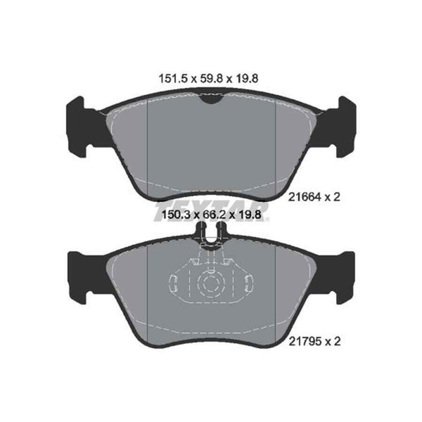 Textar Bremsbelagsatz, Scheibenbremse 2166404-image