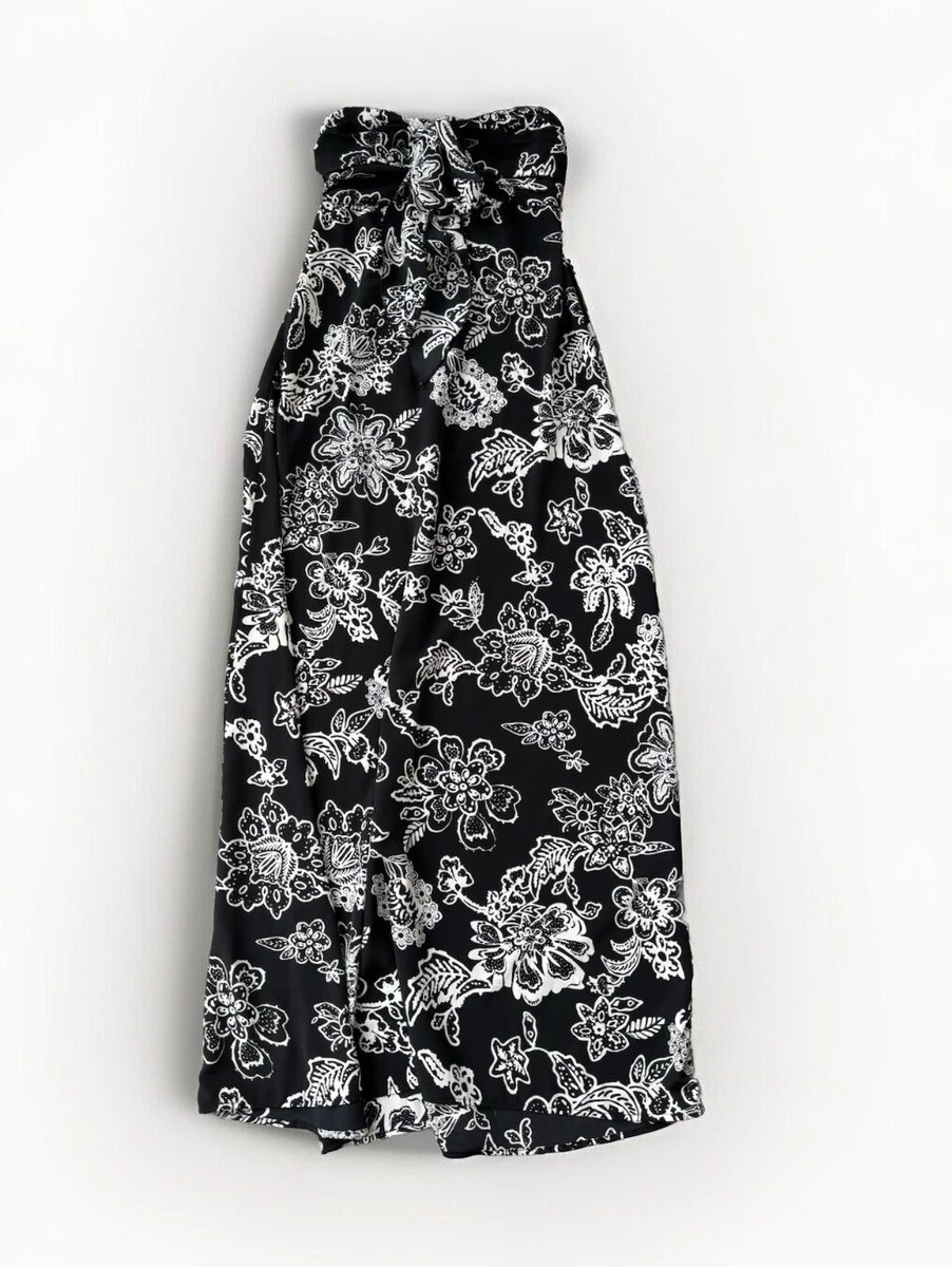 chinese dress ladies Black Floral Strapless Dress main image 1