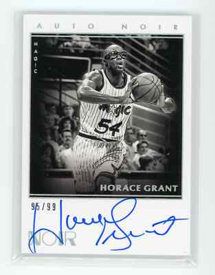 2019-20 Panini Noir Horace Grant Black and White Auto #d 95/99 Orlando Magic
