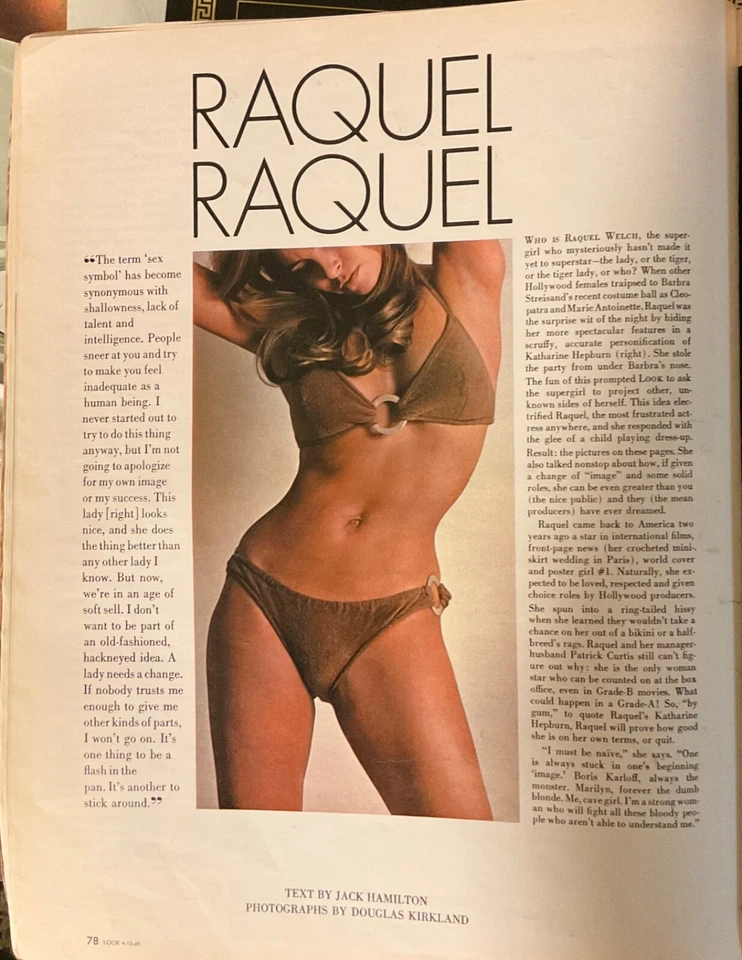 LOOK MAGAZINE Apr 15 1969 Raquel Welch - How Not To Be A Sex Goddess Vintage Ads - Image 3 of 4
