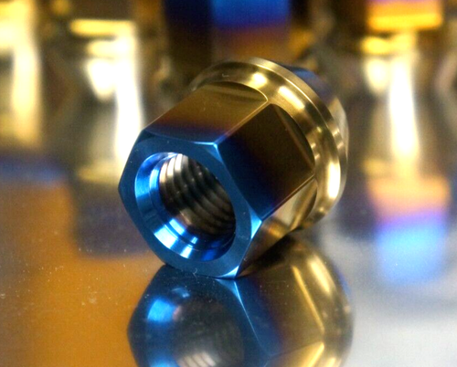 ZAKGEAR Écrou de roue à crampons titane 12x1,5 17mm 60 glands ouvert 20x - Photo 7/8