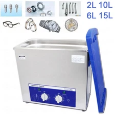 2L 6L 10L 15L Stainless Steel Ultrasonic Cleaner Industry Heated Heater Machine