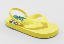 Cat Jack Roar Lance Dinosaur Flip Flops Yellow 9/10