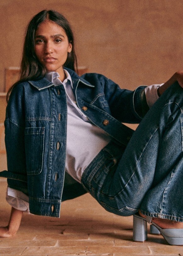 SEZANE ERWANA JACKET DENIM SIZE 34 US 2 | eBay