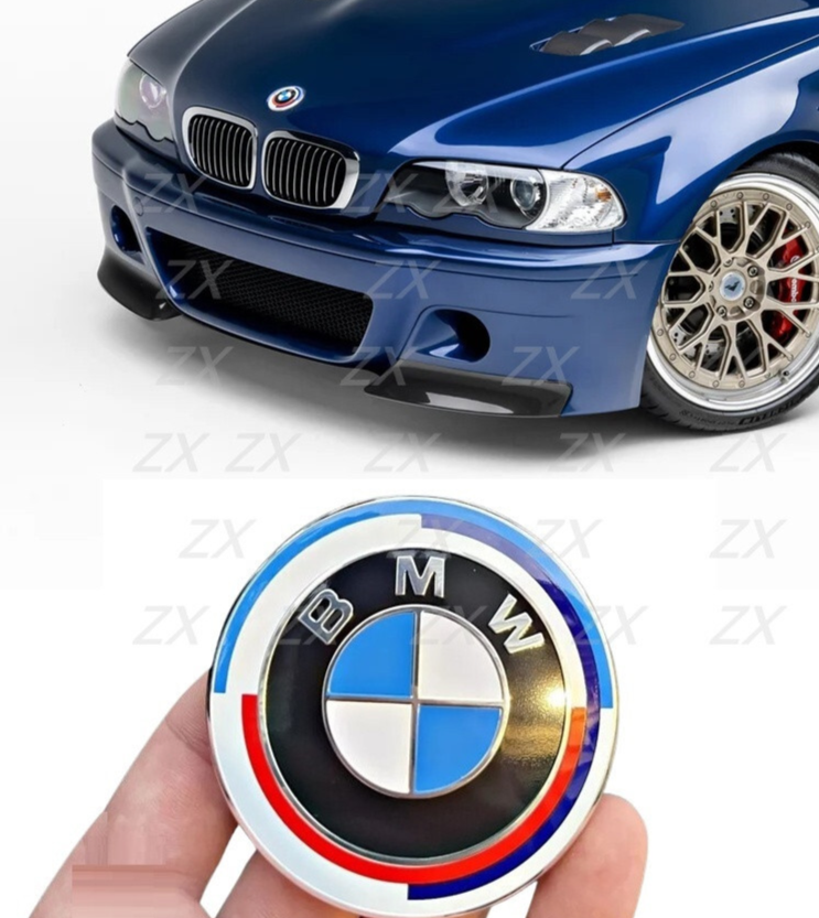 BMW 82mm 50th Anniversary Car Front Hood Emblem Badge Logo | eBay