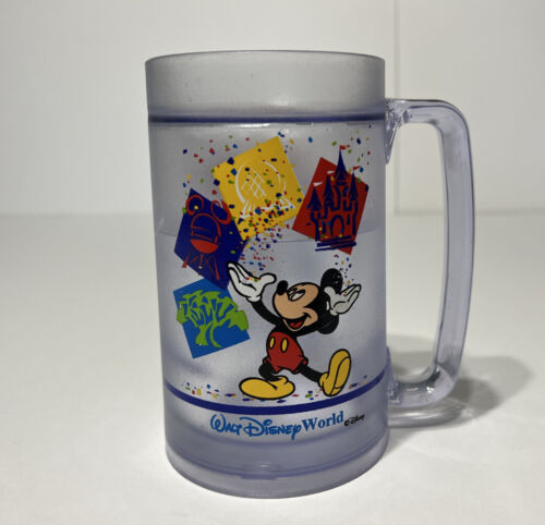 Walt Disney World "4 Parks" LG  Plastic freezer mug by thermal -serv. Hight 6" - Picture 1 of 4