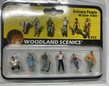 Ordinary People 6 pc Scenic Accents A1824 HO Scale Figures