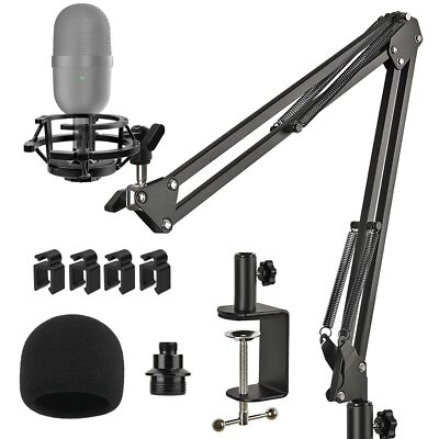 Razer Seiren Mini Boom Arm Mic Stand with Pop Filter & Shock Mount