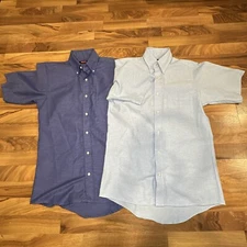 Lot Of 2 Red Kap Work Shirt Poplin Pocket Men's Uniform Dark & Lot Blue