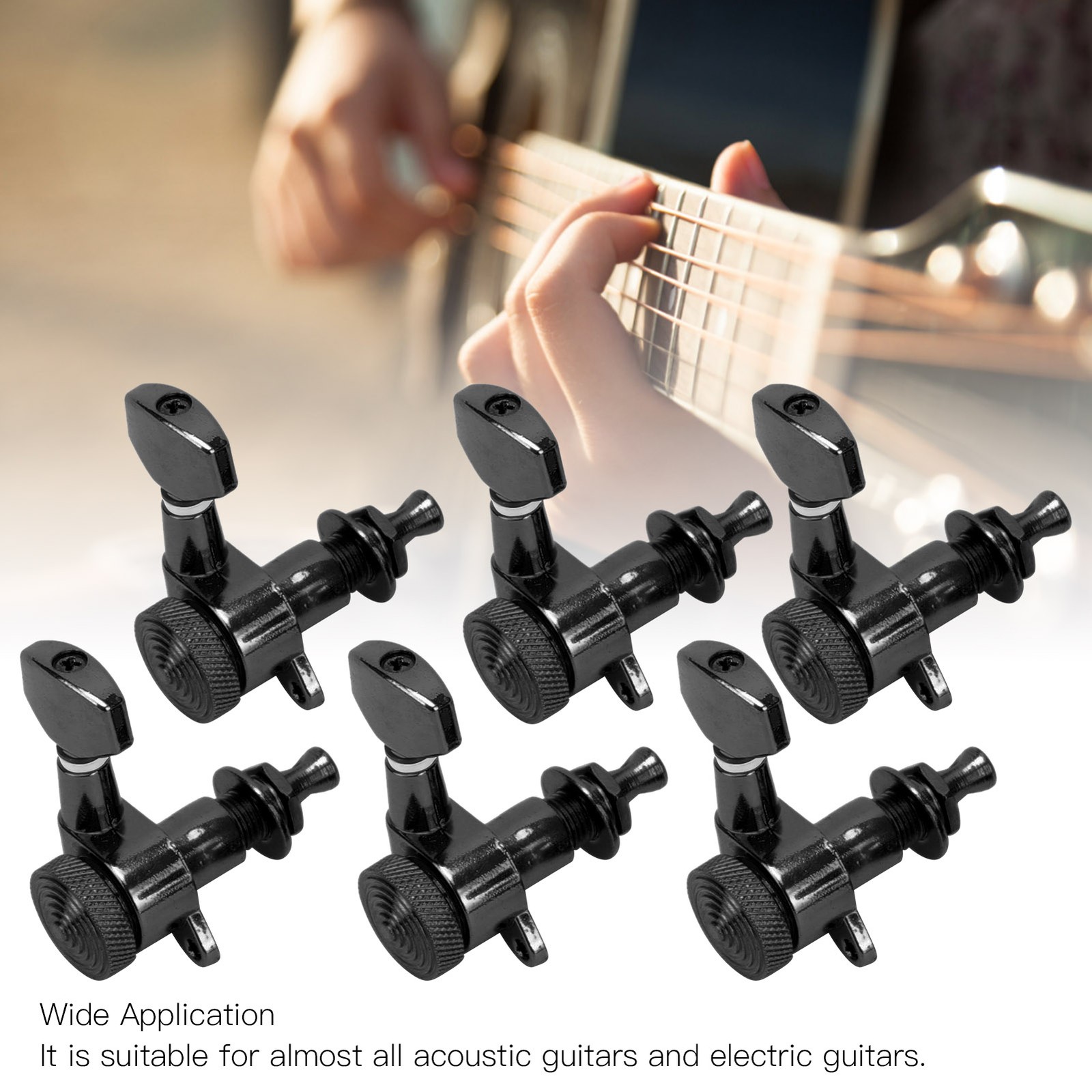 Guitar Locking Tuners Lock String Sealed Tuning Key Pegs Machine Heads Music