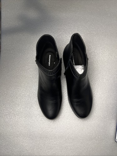 Rockport Carly Damenstiefel Größe 7,5 M schwarz Reißverschluss Blockabsatz Stiefeletten - Bild 7 von 15