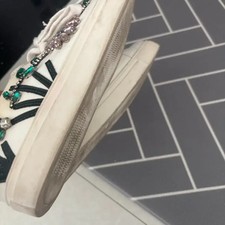 White Gem Decor Sneakers Size 245