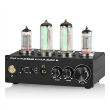 Douk Audio T9 Hi-Fi Magic 6E2 Vacuum Tube Stereo Preamp, MM/MC Phono Stage, NOB!