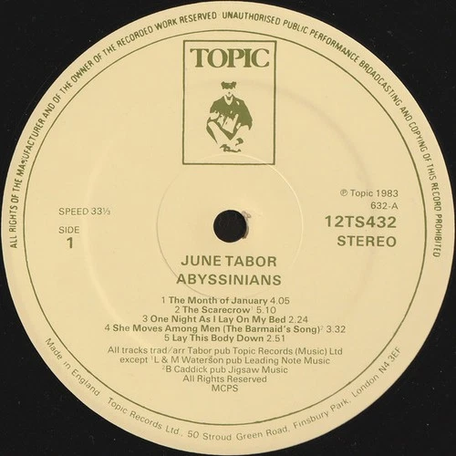 June Tabor - Abyssinians (LP, Album) (Very Good (VG)) - 4379681445 image 3