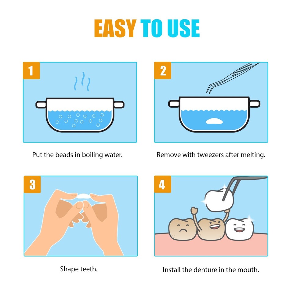 Temporary Tooth Gap Filler – Instant Tooth Substitute, Cosmetic Dental ...