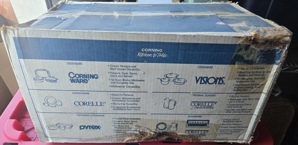  Juego de 10 piezas Corning Visions Arándano 6018606 Nuevo de Lote Antiguo Caja Dañada 1994  Foto 2 de 4