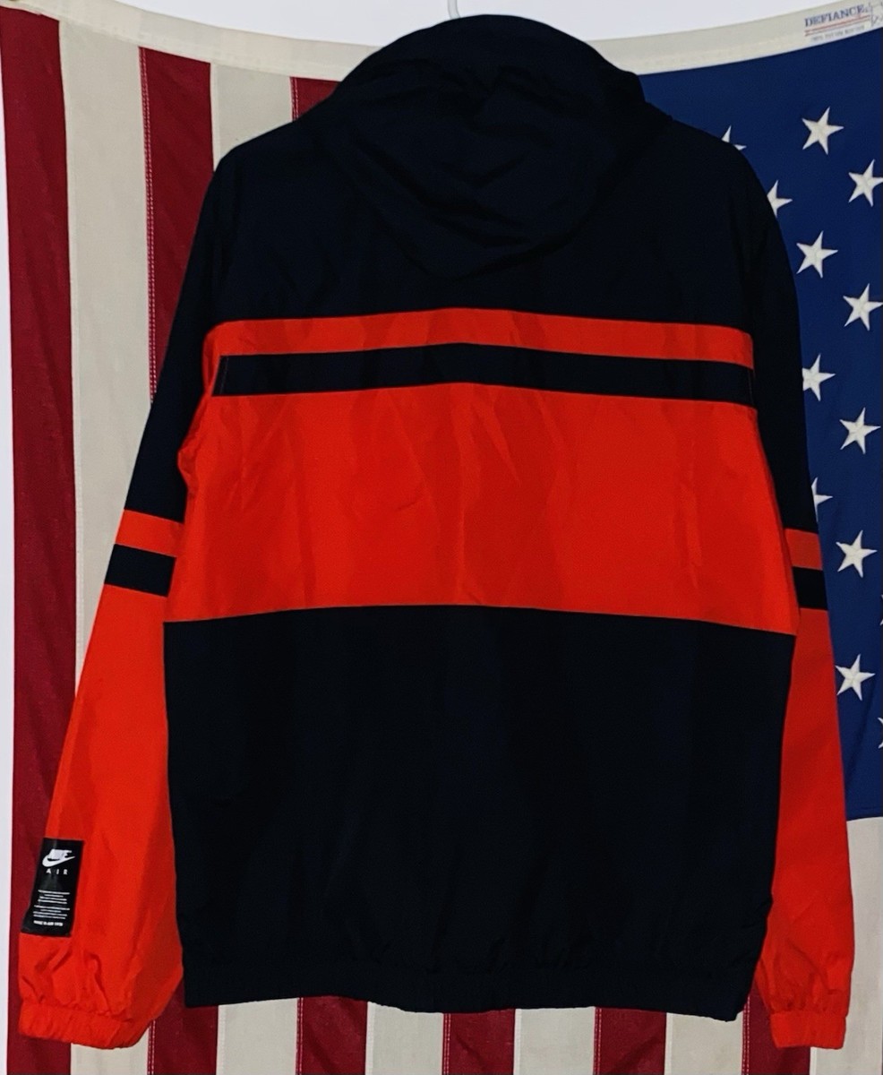 Size XL Nike Air Woven Jacket Black White Red Cj4834-657 Half Zip