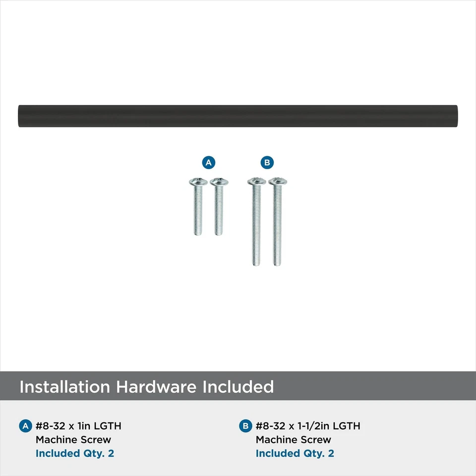 Amerock | Cabinet Pull | Matte Black | 8-13/16 inch (224 mm) Center-to-Center... - Image 4 of 4