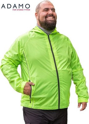 ADAMO Regenjacke Übergröße Herren Jacke Neon Gelb 3XL 4XL 5XL 6XL 7XL 8XL 10XL