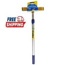 Rain X 8" Windshield Squeegee Tool With 39" Extension Blue Yellow Color