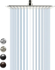 12" Rain Shower Head, High Pressure Waterfall Shower, Brushed Nickel Stainless S