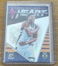 GIANNIS ANTETOKOUNMPO 18-19 Panini Donruss Optic ALL HEART SILVER HOLO PRIZM !