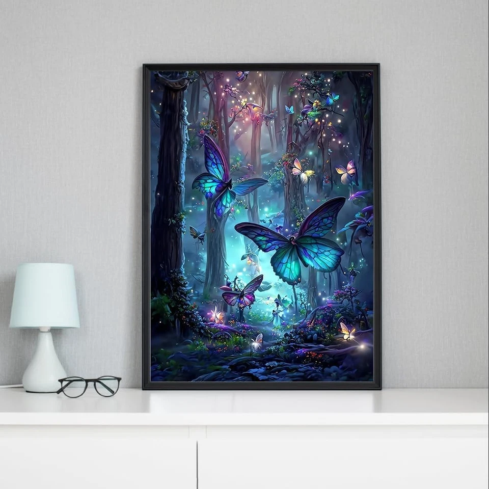 Kits de arte de diamantes de mariposa para adultos, kits de pintura de diamantes 5D para mariposa para Foto 2 de 4