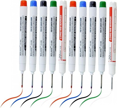 Precision 20MM Long Head Marker Pens - Assorted Colors for Multiple Surfaces