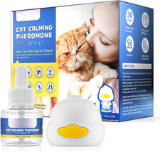 Cat Calming Diffuser Kit 30 Days, Cat Pheromones Calming Diffuser Effectively Re
