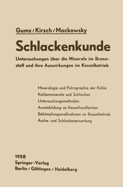 Schlackenkunde Wilhelm Gumz (U. A.) Taschenbuch Xii Deutsch 2012 Springer-image