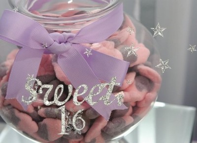 SWEET 16: BLING CANDY DESIGN | GUEST BOOK | MESSAGE BOOK | By Signature Kisses