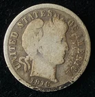 1916-S Barber Dime, Very Good
