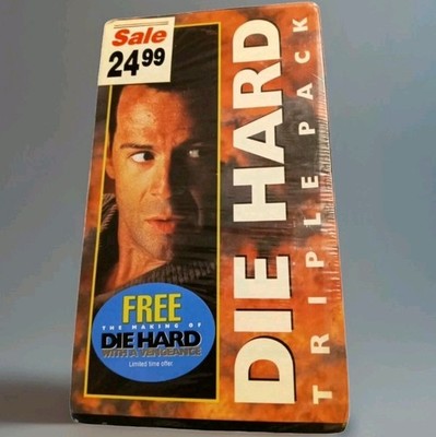 Vintage Die Hard VHS Triple Pack Bruce Willis New Manufacturer New Sealed