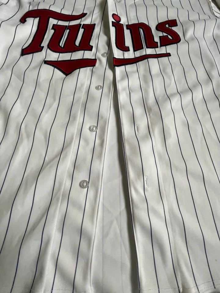 VTG MLB Minnesota Twins Russell Athletic Diamond Collection Pinstripe Jersey 48 - Image 4 of 4