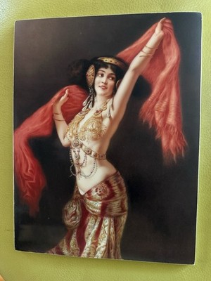 kpm porcelain plaque  the Dance Of The Seven Veils Salome  Leopold Schmutzler