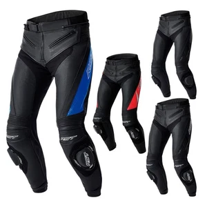 RST Tractech Evo D3O Leather Sportsbike Track Bike Black Blue
