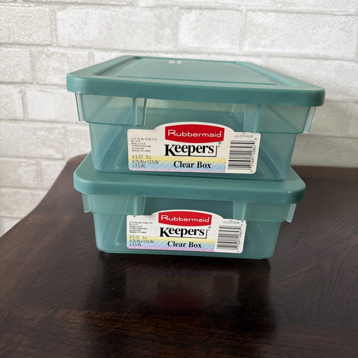 Rubbermaid  ラバーメイド　ノベルティ　ペンたて　中古 2~Vintage Rubbermaid Keepers #2219 Storage Box Green Container 4.5