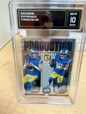 2025 Donruss Matthew Stafford & Puka Nacua #1 Production Line Card in a GMA 10