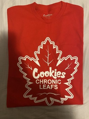 Cookies Red Toronto Maple Leaf T Shirt, Size Large, New without Tags!