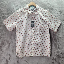 VAN HEUSEN Watermelon Print Shirt XL Slim Fit Short Sleeve Button Up NWT