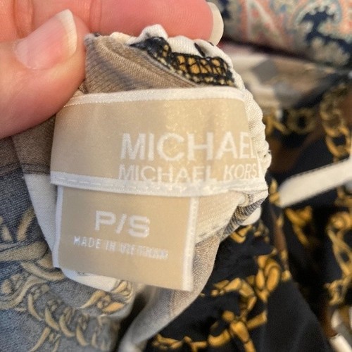 Blusa Michael Michael Kors Estampado Cinturones y Cadenas S - Imagen 5 de 6