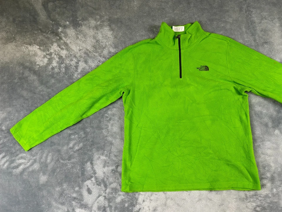 THE NORTH FACE NIÑOS SUÉTER EXTRA GRANDE VERDE JERSEY CUELLO FALSO 1/4 CREMALLERA Foto 4 de 4