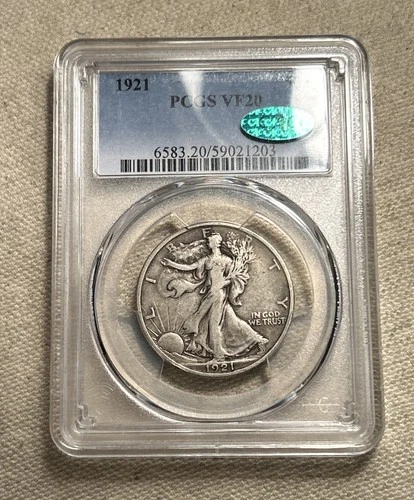1921 Walking Liberty Half Dollar 50c PCGS VF20 CAC