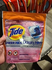 Tide Power PODS with Downy Soft Boosters Laundry Detergent Pacs, 9 Count