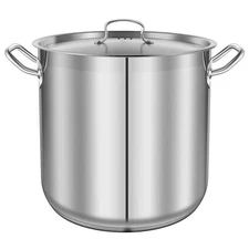 Nutrichef Stainless Steel Cookware Stockpot - 40 Quart, Heavy Duty Induction Pot