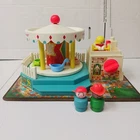 Vtg 1972 Fisher Price Little People Play Merry Go Round Carousel Works Great