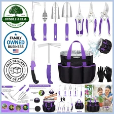 Garden Tool Set 11PCS Stainless Steel Ergonomic Detachable Storage Bag Women